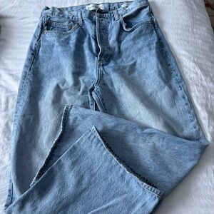 Denim Forum Light Blue washed wide leg Jeans